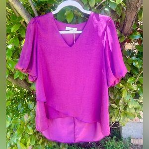 Entro Top; Plum; NEW WITH TAGS; Size Small